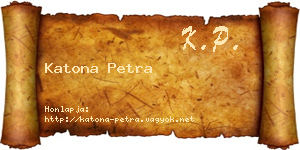 Katona Petra névjegykártya